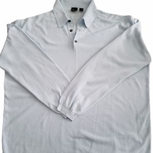 Hugo Boss Men's Light Blue Long Sleeve Polo